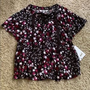 NWT Black Stars Top